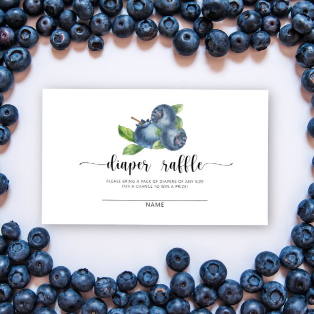 Blueberry-Windeln Tombola-Babydusche Begleitkarte (Von Creator hochgeladen)