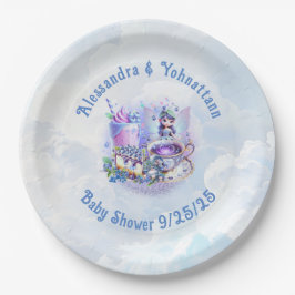 Blueberry wünscht Gnomery Kisses Shower Paper Plat Pappteller