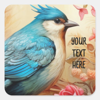 BlueBird 1a Quadratischer Aufkleber