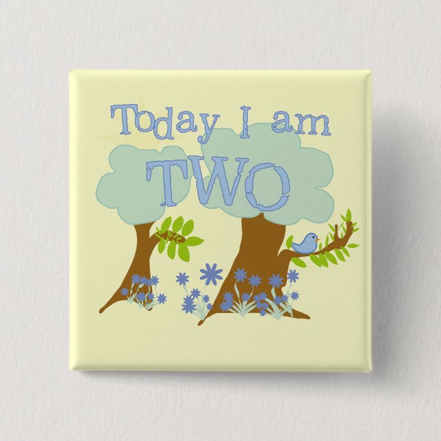 Bluebird 2. Geburtstagsgeschenke und Geschenke Button (Vorderseite)