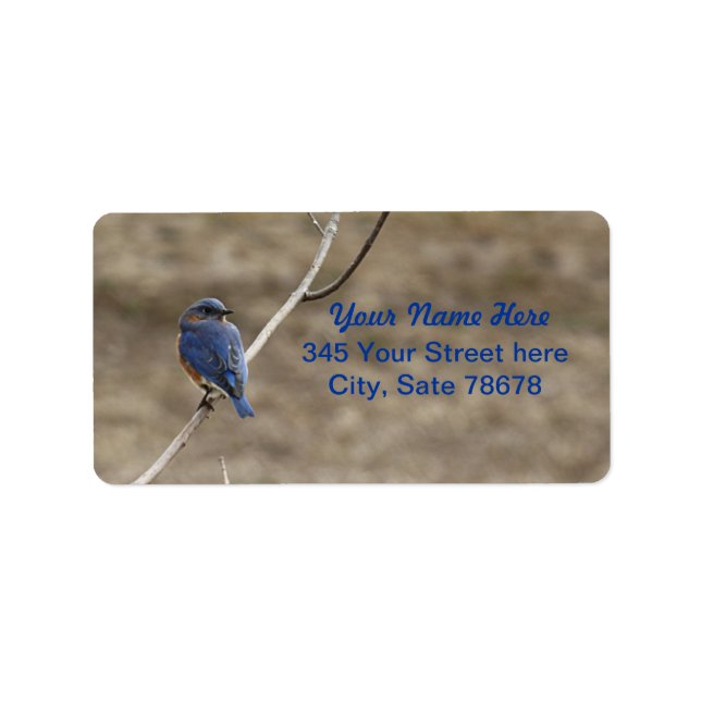 Bluebird Address Labels Adressaufkleber (Vorne)