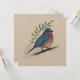 Bluebird Art Bird Card Karte