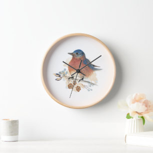 Bluebird Art Wall Décor Uhr