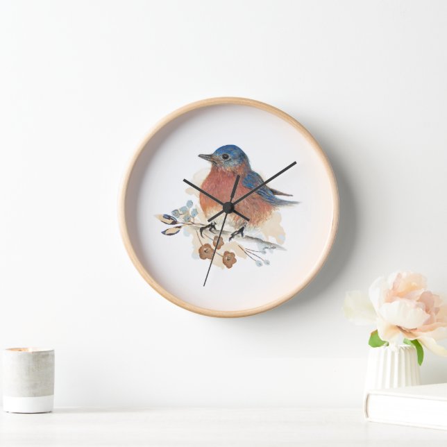 Bluebird Art Wall Décor Uhr (Zuhause)