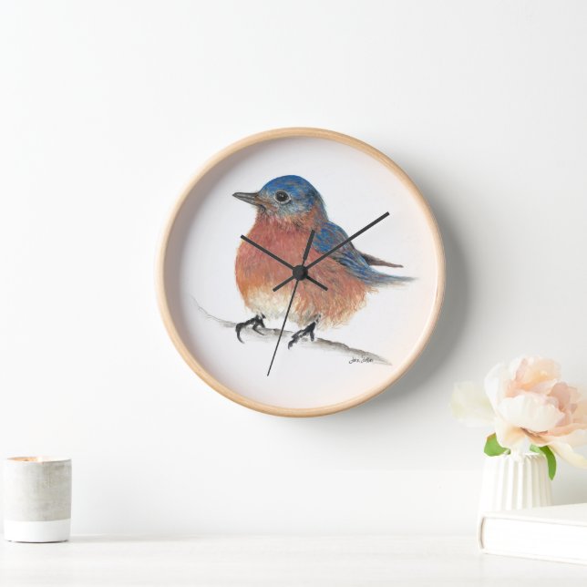 Bluebird Art Wall Décor Uhr (Zuhause)