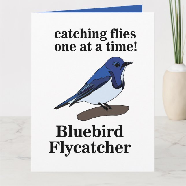 Bluebird auf Branch Funny Geburtstag Karte (Vorderseite)