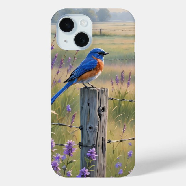 Bluebird auf einem Zaunpfosten Case-Mate iPhone Hülle (Rückseite)