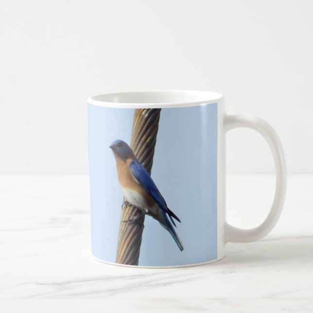 Bluebird auf einer Draht-Tasse Tasse (Rechts)