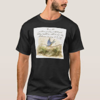 Bluebird auf Zweig Victor Hugo Inspirationsegedich