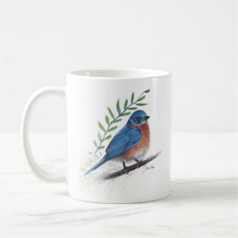 Bluebird Bird Art Coffee Tasse