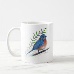 Bluebird Bird Art Coffee Tasse
