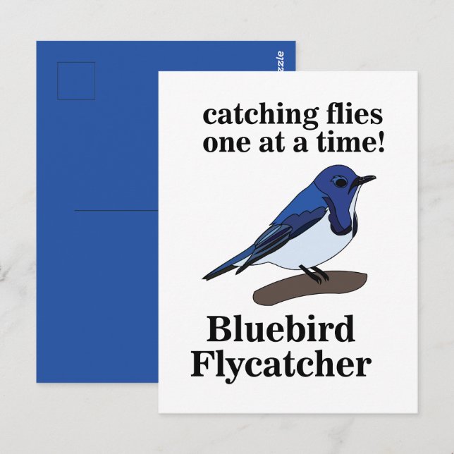 Bluebird Bird Lover Funny Postkarte (Vorne/Hinten)