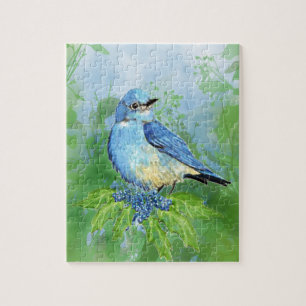Bluebird Bird Nature Art Puzzle