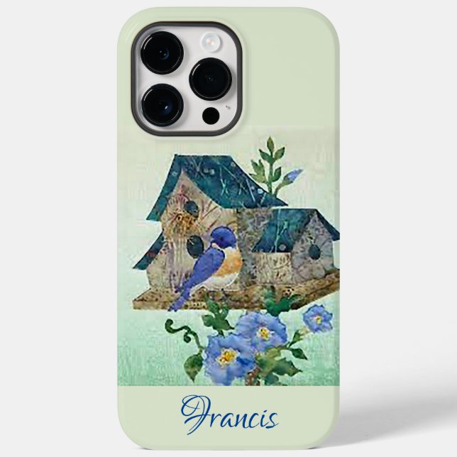 Bluebird Birdhouse Apple iPhone 14 Pro Max Fall Case-Mate iPhone Hülle (Rückseite)