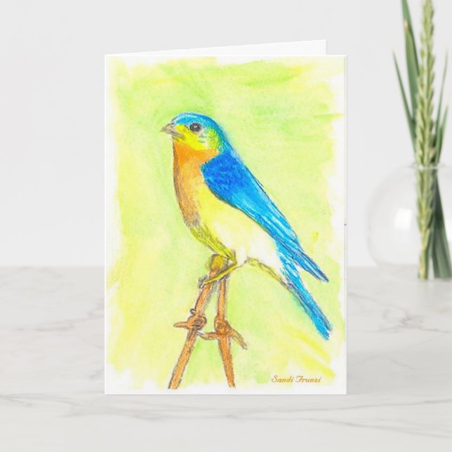 Bluebird Birthday Card Karte (Vorderseite)