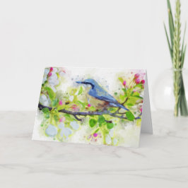 BLUEBIRD BLANK ALL-OCCASION CARD DANKESKARTE