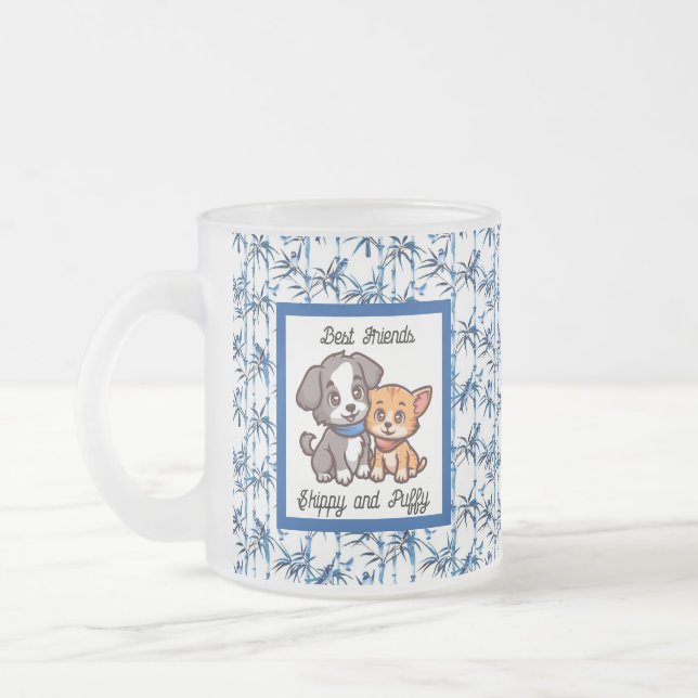 Bluebird Bliss Tasse: Erstellen Sie Ihre einzigart Mattglastasse (Links)