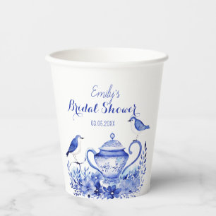 Bluebird Elegance Vintag Personalisiert Bridal Pappbecher