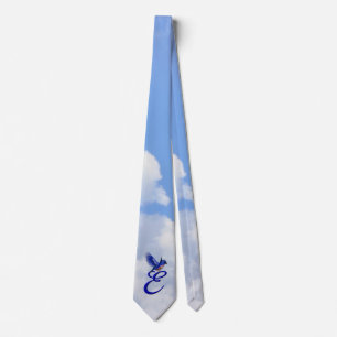 Bluebird Elegant Monogram Anfangsbuchstabe E Krawatte