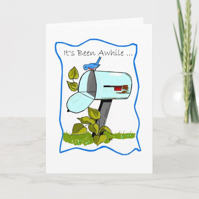 Bluebird Empty Mailbox Denken Sie an Sie Karte (Vorderseite)