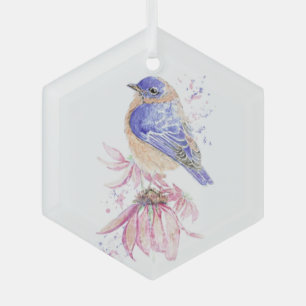 Bluebird Garden Bird Fauna Art Ornament Aus Glas