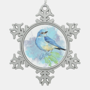 Bluebird Garden Schneeflocken Zinn-Ornament