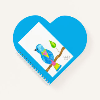 Bluebird Heart Notebook von Liebe Cheri Notizbuch