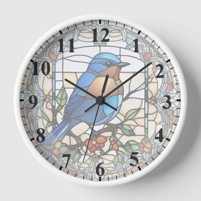 Bluebird-Imitate - Bleistift Blauer Vogel Uhr (Vorderseite)