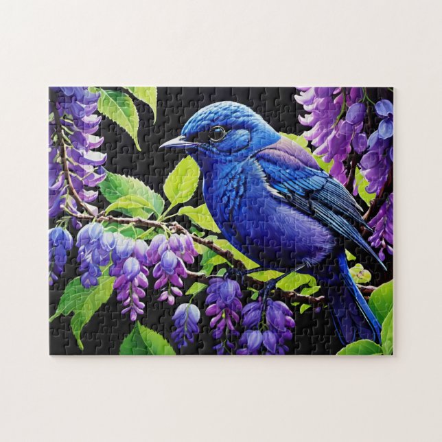 Bluebird in der Wisteria Puzzle (Horizontal)