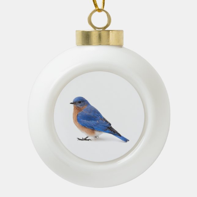 Bluebird Keramik Kugel-Ornament (Vorderseite)