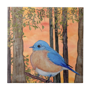 Bluebird Keramik Tile, klein (4,25" x 4,25") Fliese
