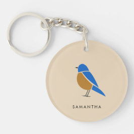 Bluebird Keychain | Modern Minimal Illustration Schlüsselanhänger