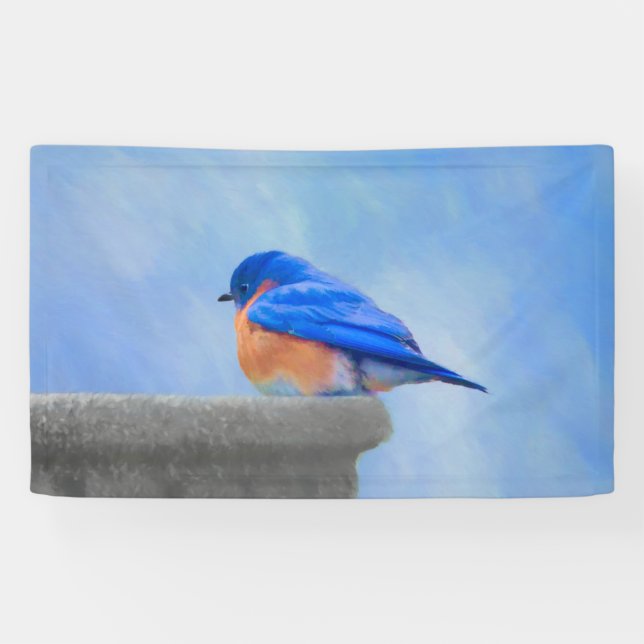 Bluebird-Malerei - Original Bird Art Banner (Horizontal)