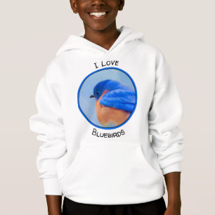 Bluebird-Malerei - Original Bird Art Hoodie