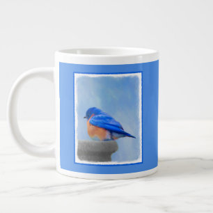 Bluebird-Malerei - Original Bird Art Jumbo-Tasse
