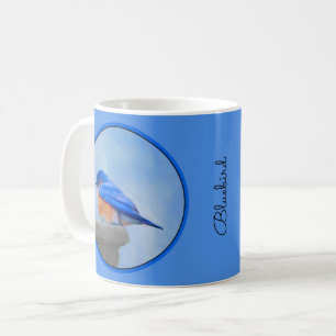 Bluebird-Malerei - Original Bird Art Kaffeetasse
