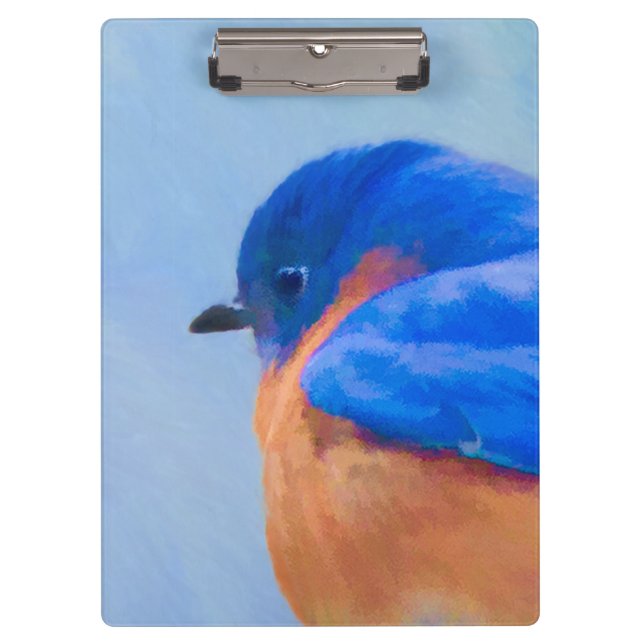 Bluebird-Malerei - Original Bird Art Klemmbrett (Vorderseite)
