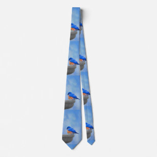 Bluebird-Malerei - Original Bird Art Krawatte