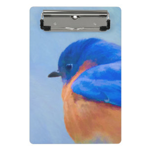 Bluebird-Malerei - Original Bird Art Mini Klemmbrett