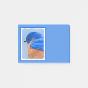 Bluebird-Malerei - Original Bird Art Post-it Klebezettel