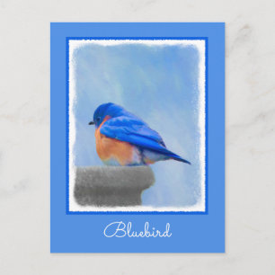 Bluebird-Malerei - Original Bird Art Postkarte