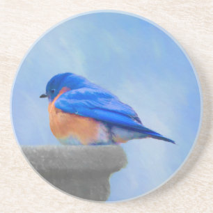Bluebird-Malerei - Original Bird Art Untersetzer
