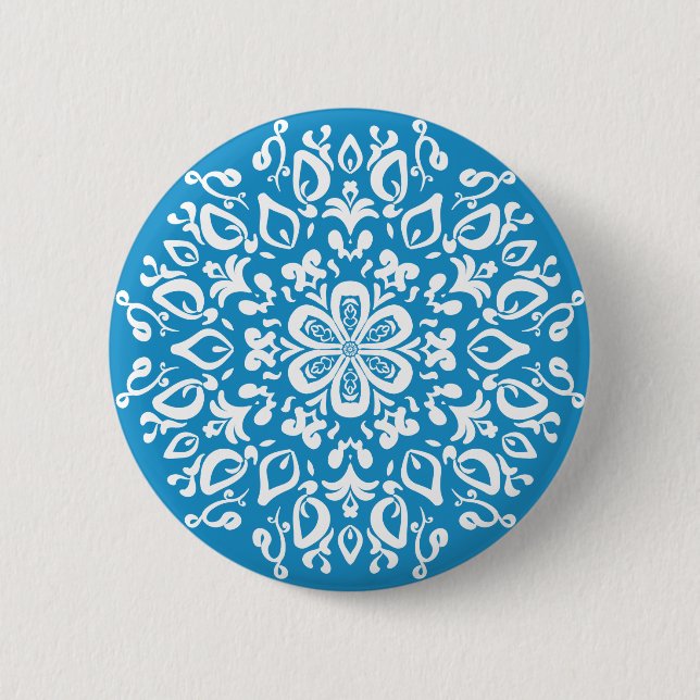 Bluebird Mandala Button (Vorderseite)