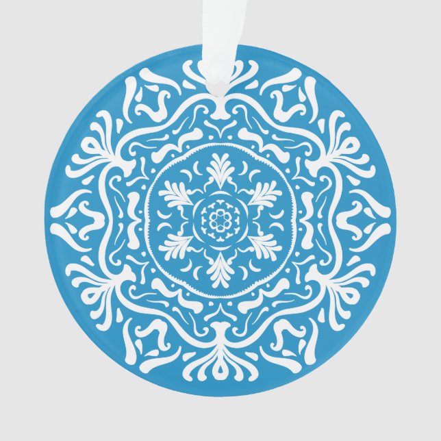 Bluebird Mandala Ornament (Vorderseite)