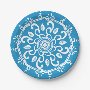 Bluebird Mandala Pappteller