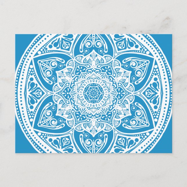 Bluebird Mandala Postkarte (Vorderseite)