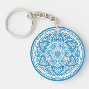 Bluebird Mandala Schlüsselanhänger