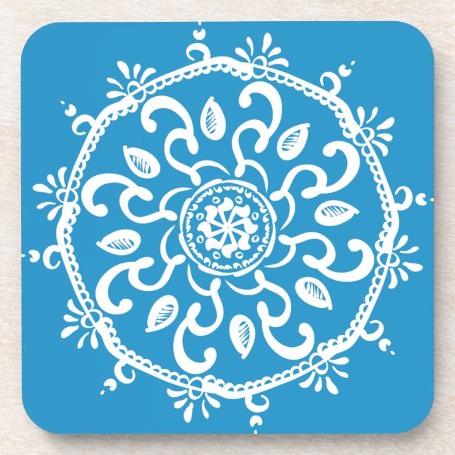 Bluebird Mandala Untersetzer (Vorderseite)