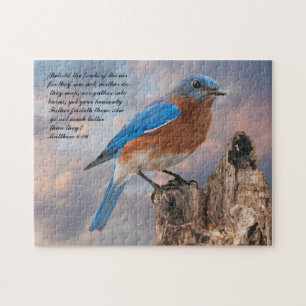 BLUEBIRD - Matthew 6:26 Puzzle