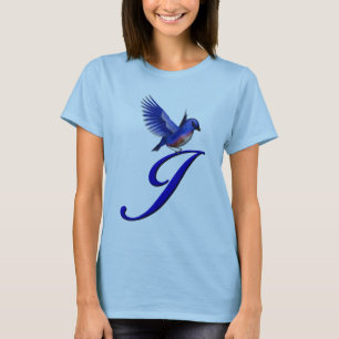 Bluebird Monogram Anfangs J Elegant T-Shirt